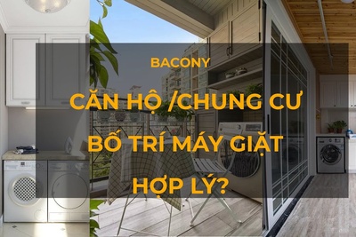 THIẾT KẾ BAN CÔNG ĐỂ MÁY GIẶT