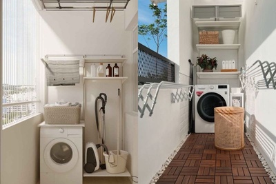 Thiết Kế Ban Công Phơi Quần Áo Tận Dụng Tối Đa Không Gian