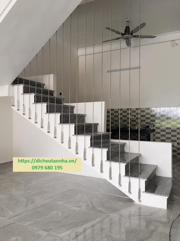 Cách tính số lượng phụ kiện thi công cầu thang dây cáp