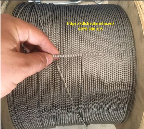 Cáp inox trần sus 304