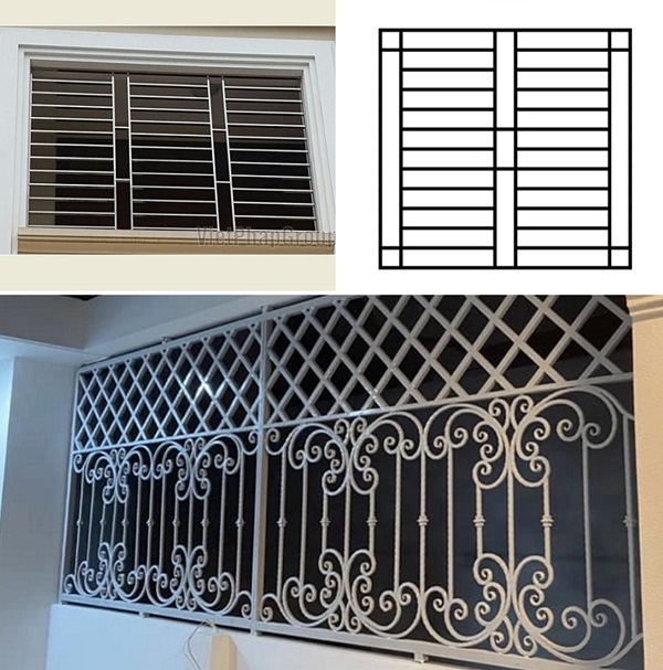Khung sắt ban công