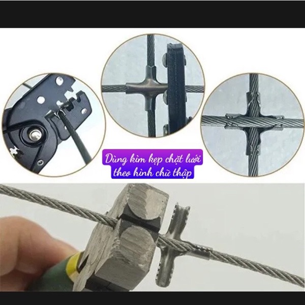 Kẹp chì giúp gia cố sợi lưới ngang dọc