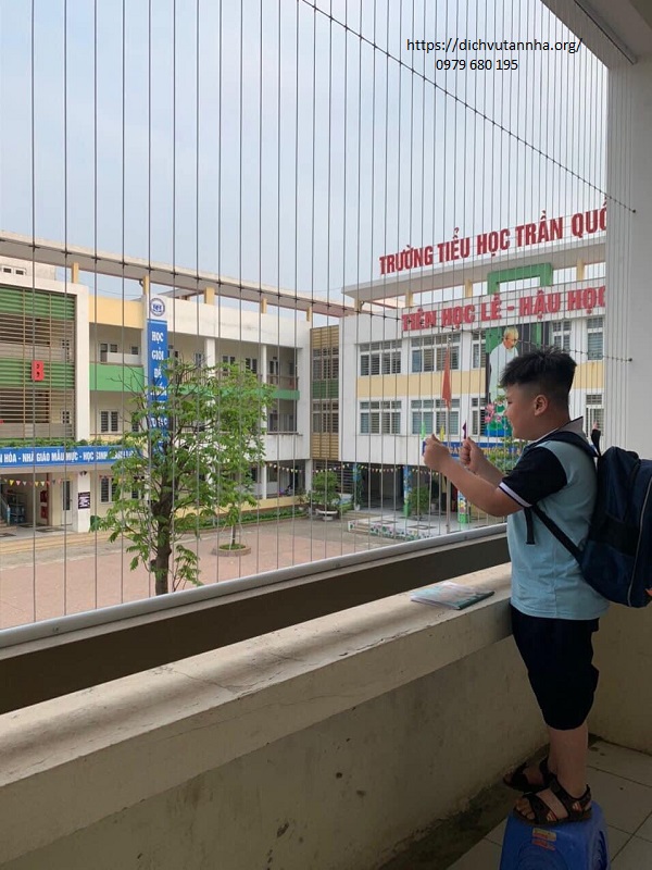 Lưới an toàn ban công trường học