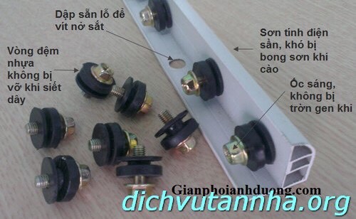 Thanh nẹp nhôm định hình lưới an toàn cầu thang